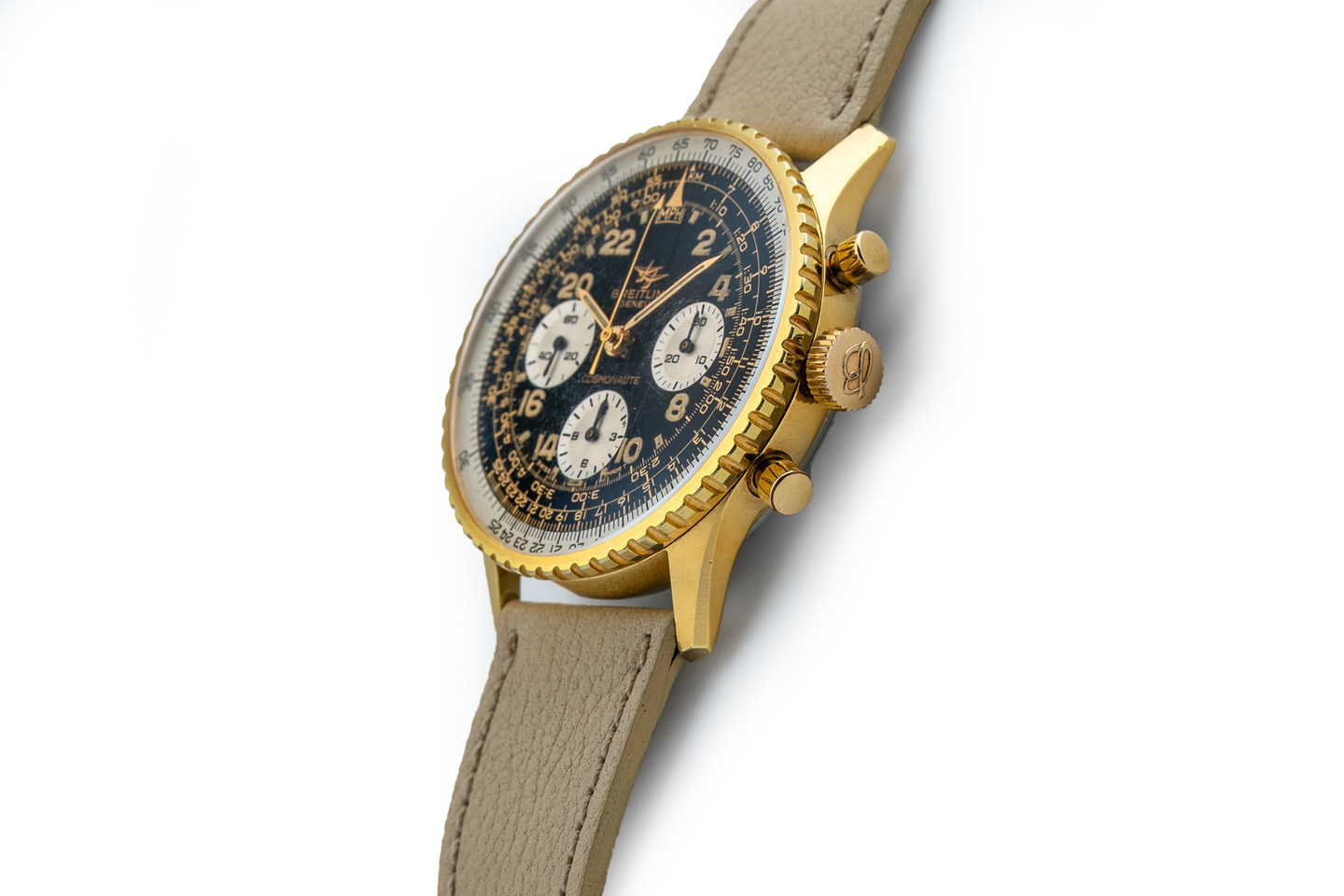 Breitling-Cosmonaute-Gold-Filled-Ref-809 crown