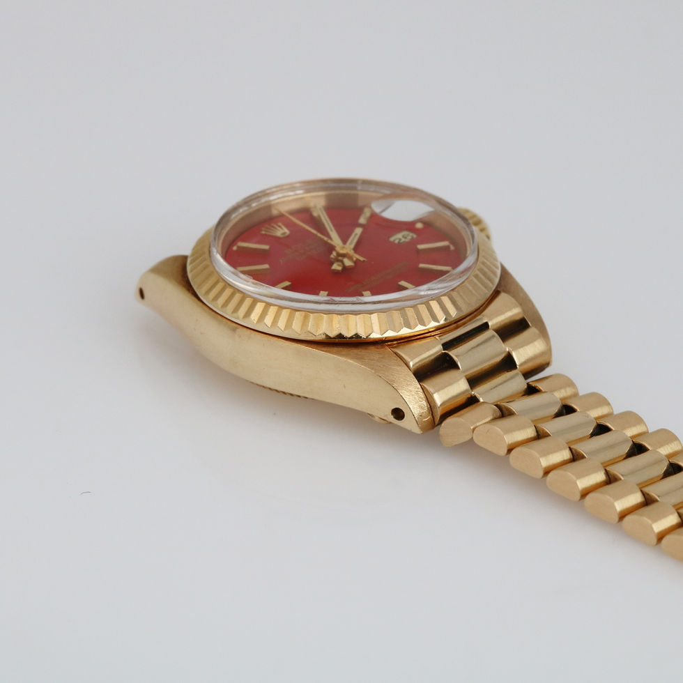 Rolex Red Stella Dial Ladies Datejust Ref. 26606