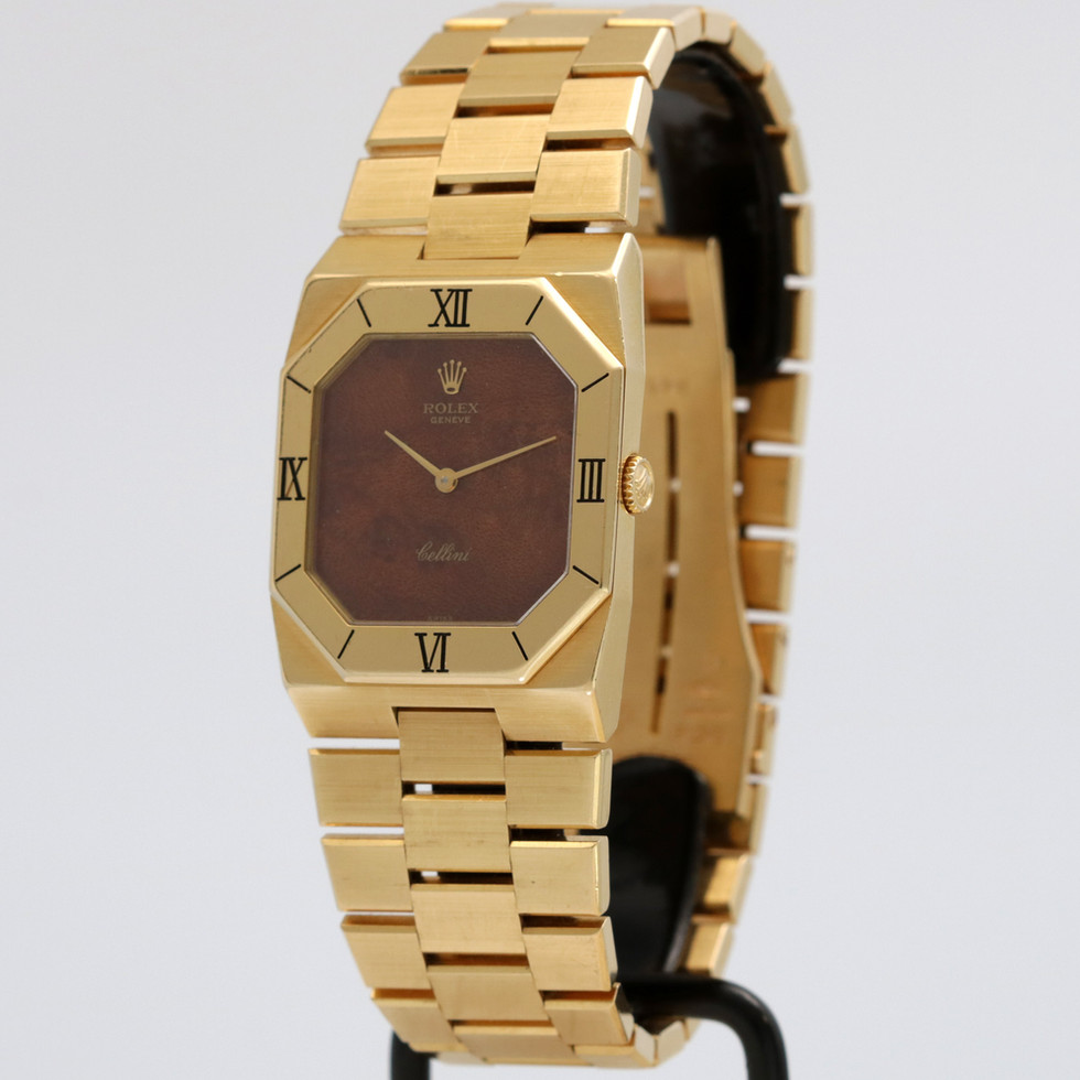 Rolex Cellini Burl Wood Dial Ref. 4350 crown