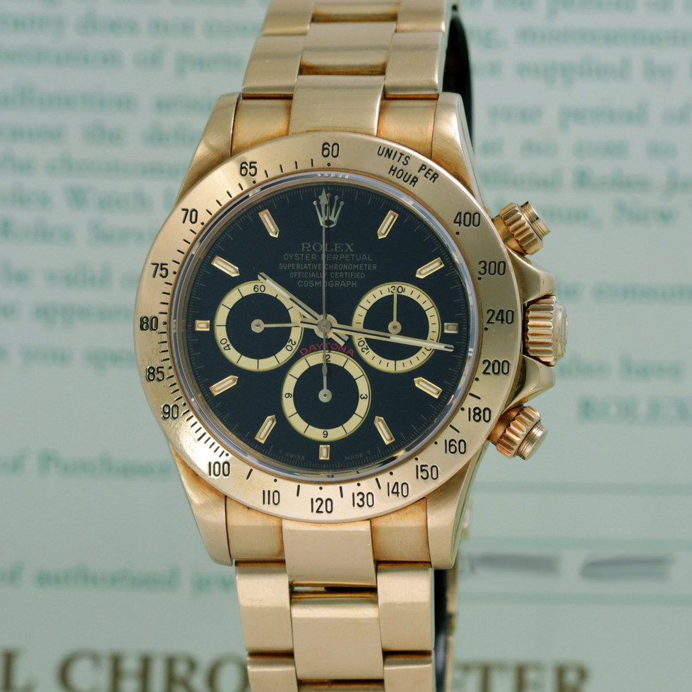 Rolex Yellow Gold 'Zenith' Daytona Ref. 16528 on papers