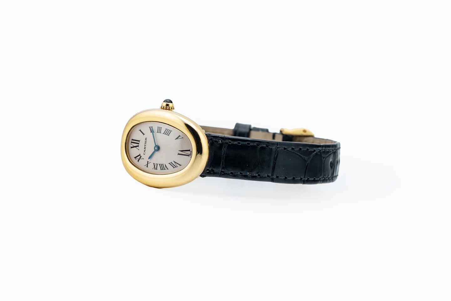 Cartier Yellow Gold Baignoire Ref 1954 on side