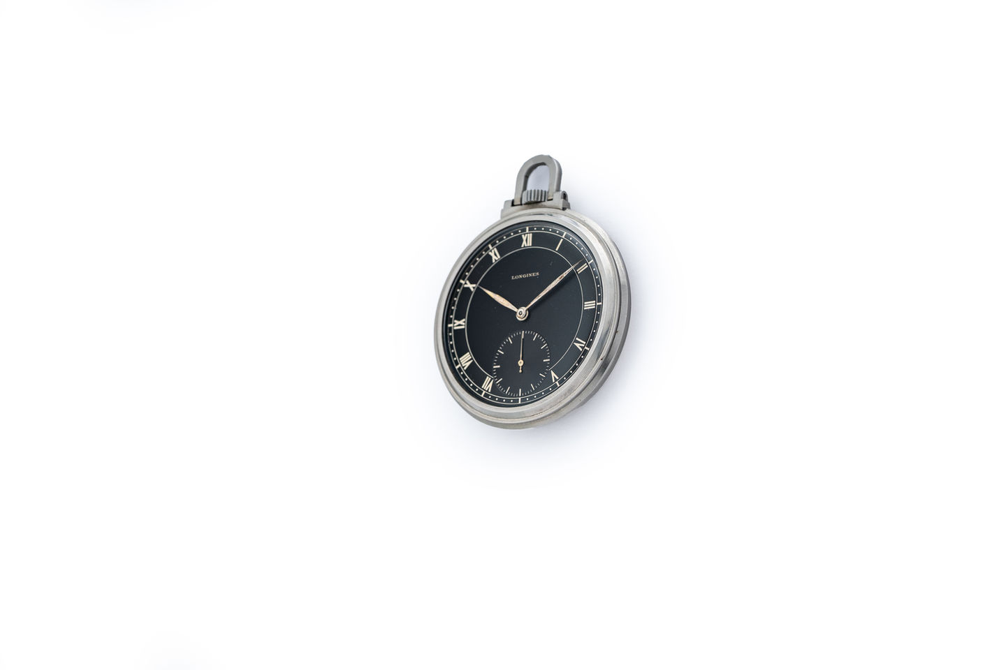 Longines Stainless Steel Pocket Watch ref 4642 side