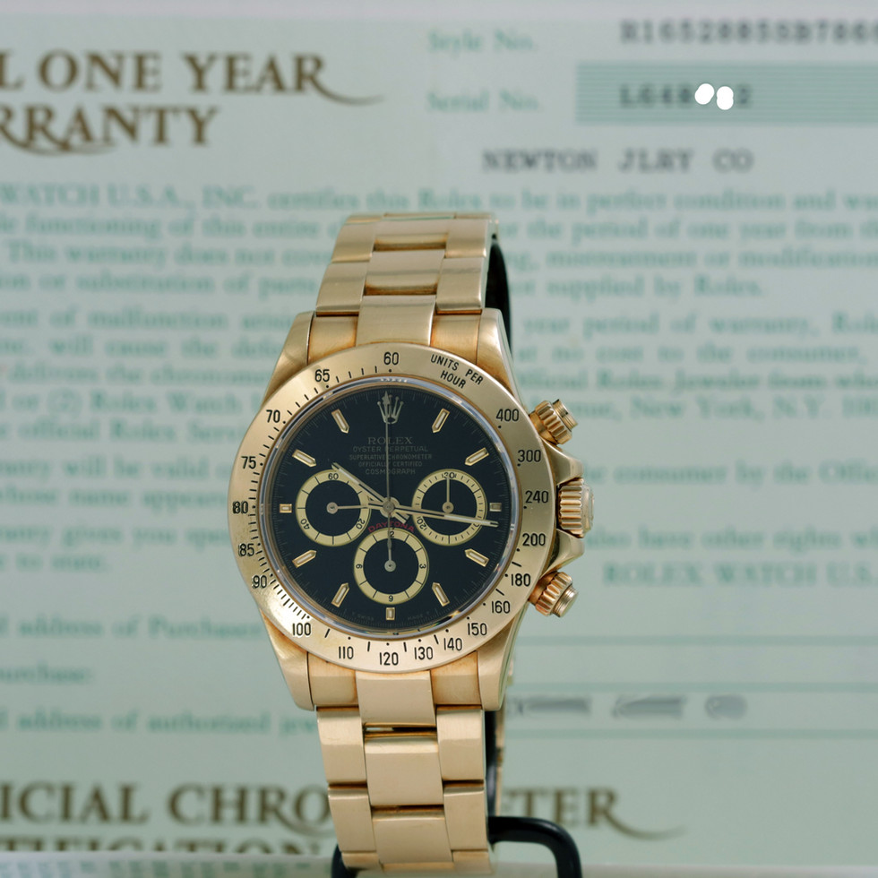 Rolex Yellow Gold 'Zenith' Daytona Ref. 16528 on papers