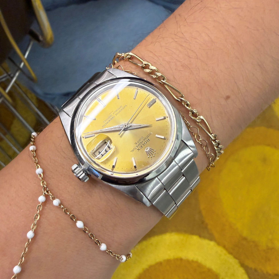 Tropical Rolex Stainless Steel Date Ref. 1500 live on wrist
