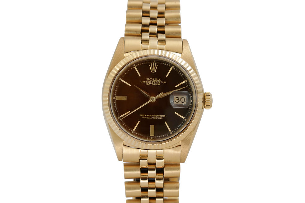Tropical Rolex Yellow Gold Datejust Ref. 1601 front