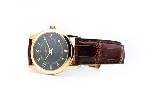 Patek Philippe Yellow Gold Calatrava Ref. 5000J | Matthew Bain Inc.