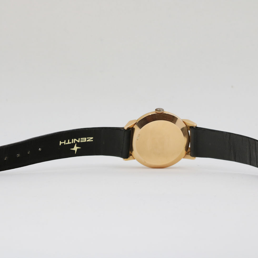 Zenith Pink Gold Dress Watch 1950's back