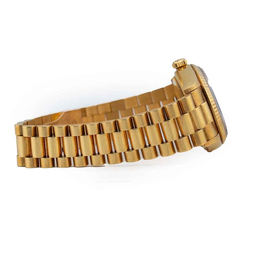 Rolex Yellow Gold Day-Date Tapestry Dial Ref. 18038 bracelet side