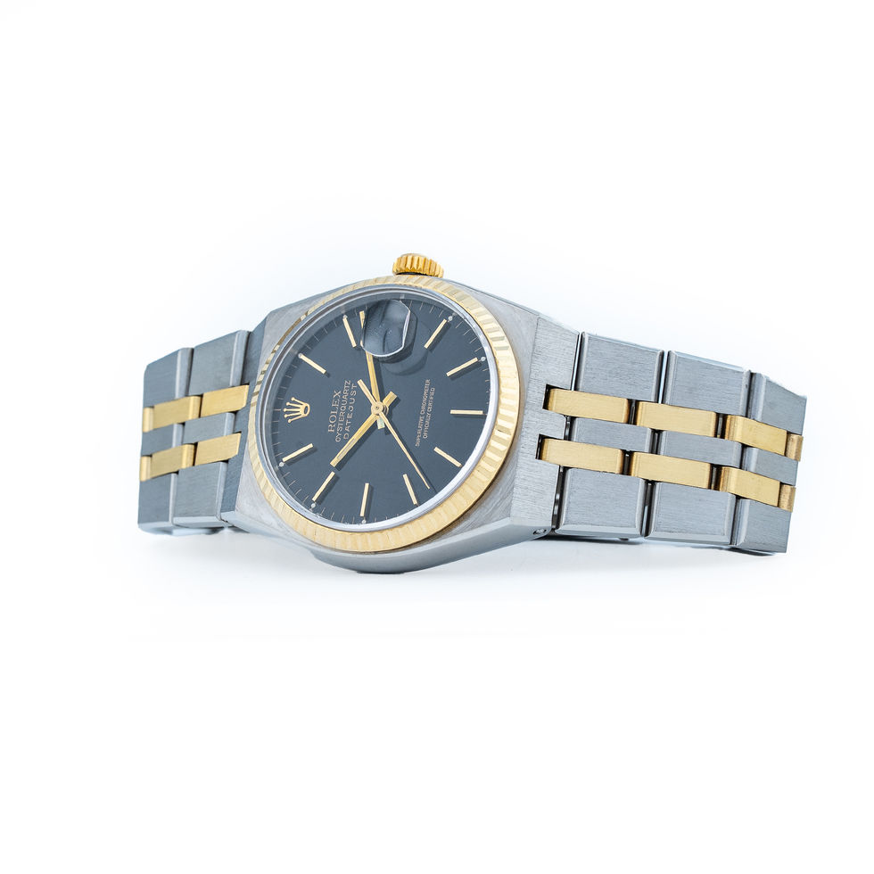 Rolex Two-Tone Oysterquartz Datejust Ref. 17013 on side