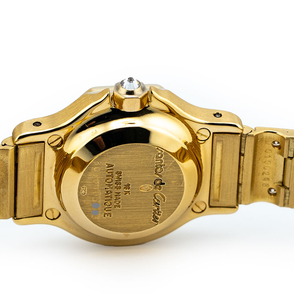 Cartier Santos Octagon Ladies Factory Diamonds back