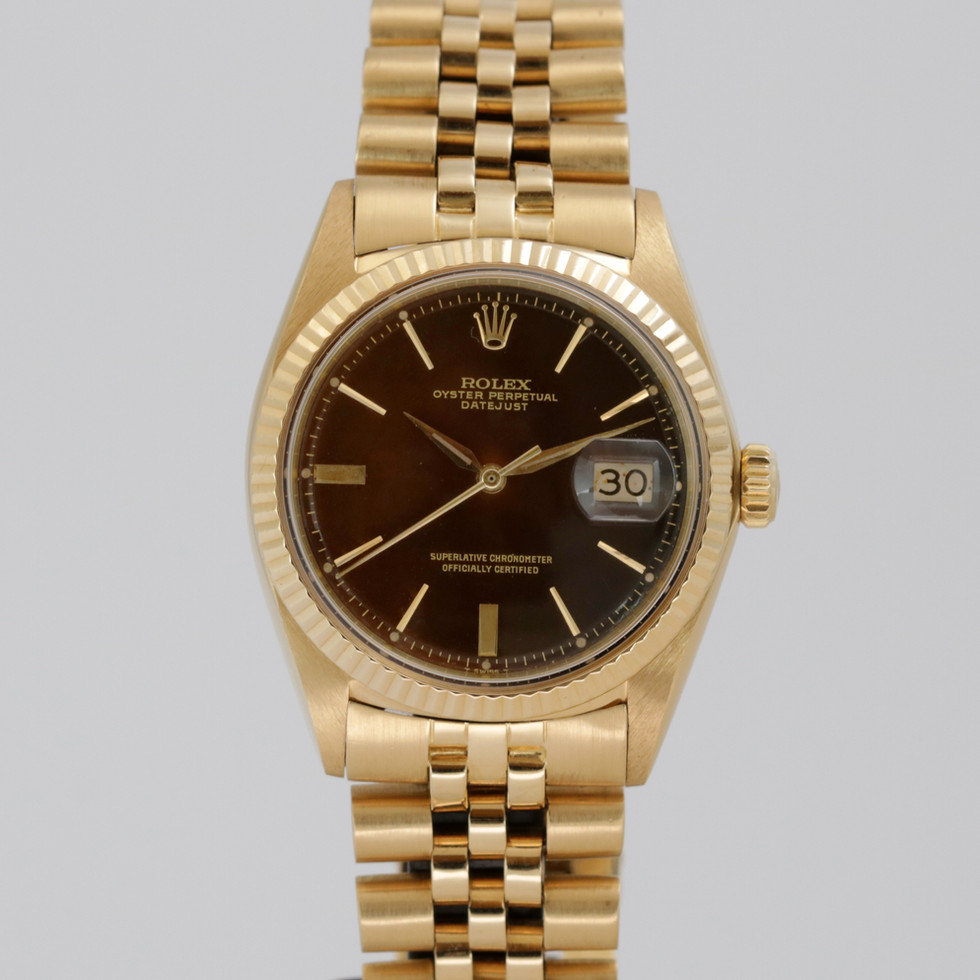 Tropical Rolex Yellow Gold Datejust Ref. 1601 front