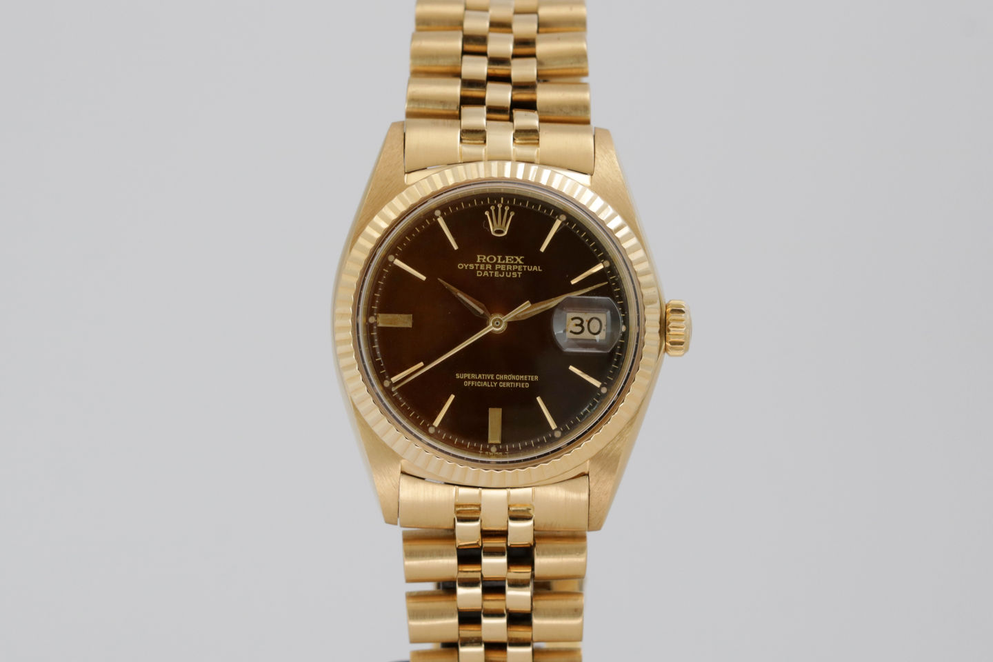 Tropical Rolex Yellow Gold Datejust Ref. 1601 front
