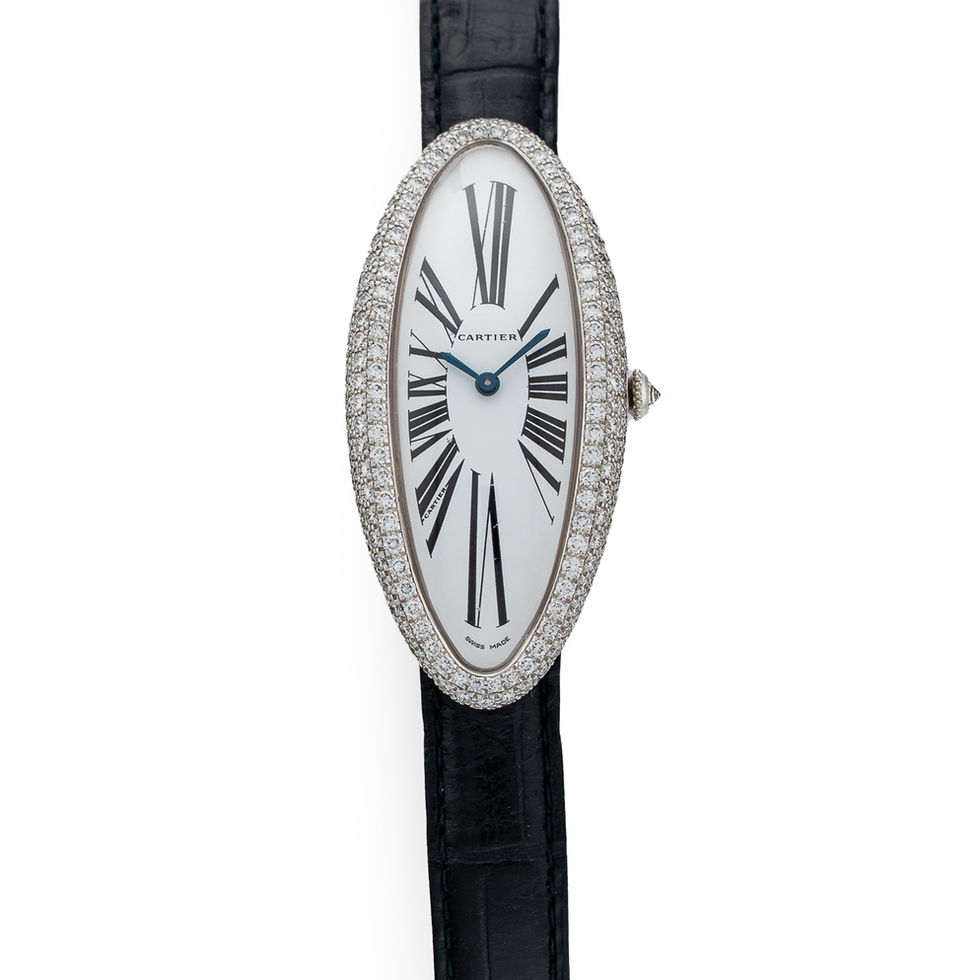 Cartier White Gold Baignoire Allongee Ref. 2460 front