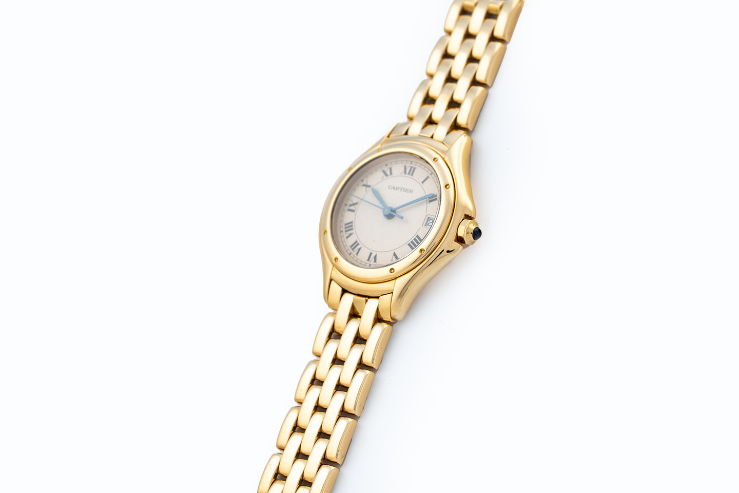 Cartier 18kt Yellow Gold Ladies Cougar Ref. 887906 crown