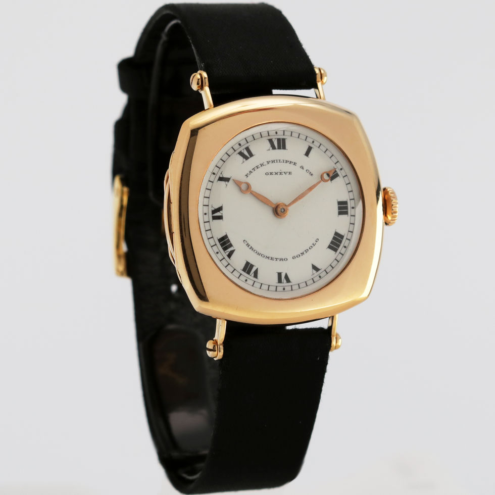 Early Patek Philippe 'Chronometro Gondolo' Cushion Wristwatch quarter