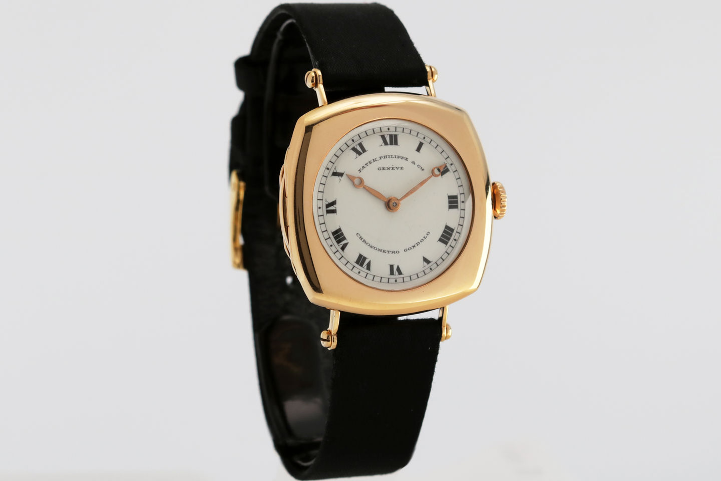 Early Patek Philippe 'Chronometro Gondolo' Cushion Wristwatch quarter