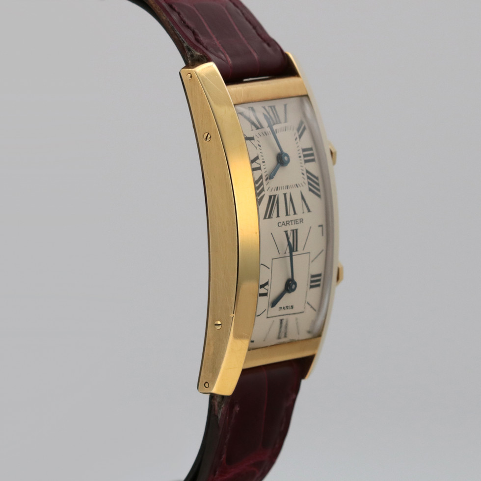 Cartier Tank Cintree Dual Time Zone Yellow Gold side