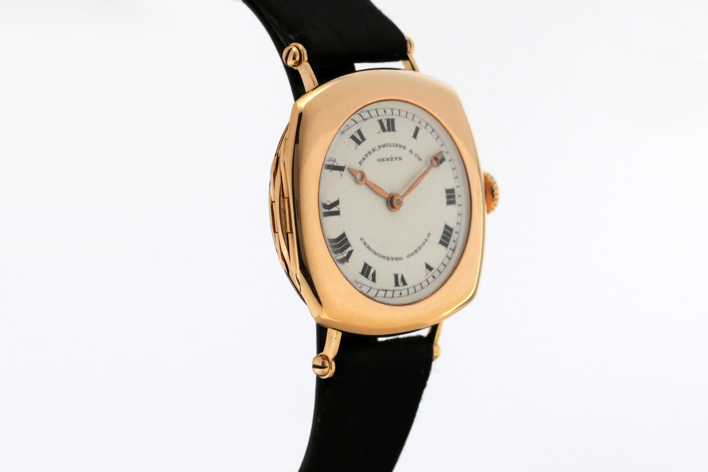Early Patek Philippe 'Chronometro Gondolo' Cushion Wristwatch side