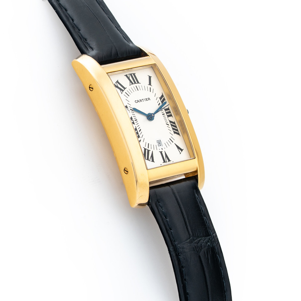 Cartier Tank Americaine Automatic Red. 8172984 Yellow Gold
