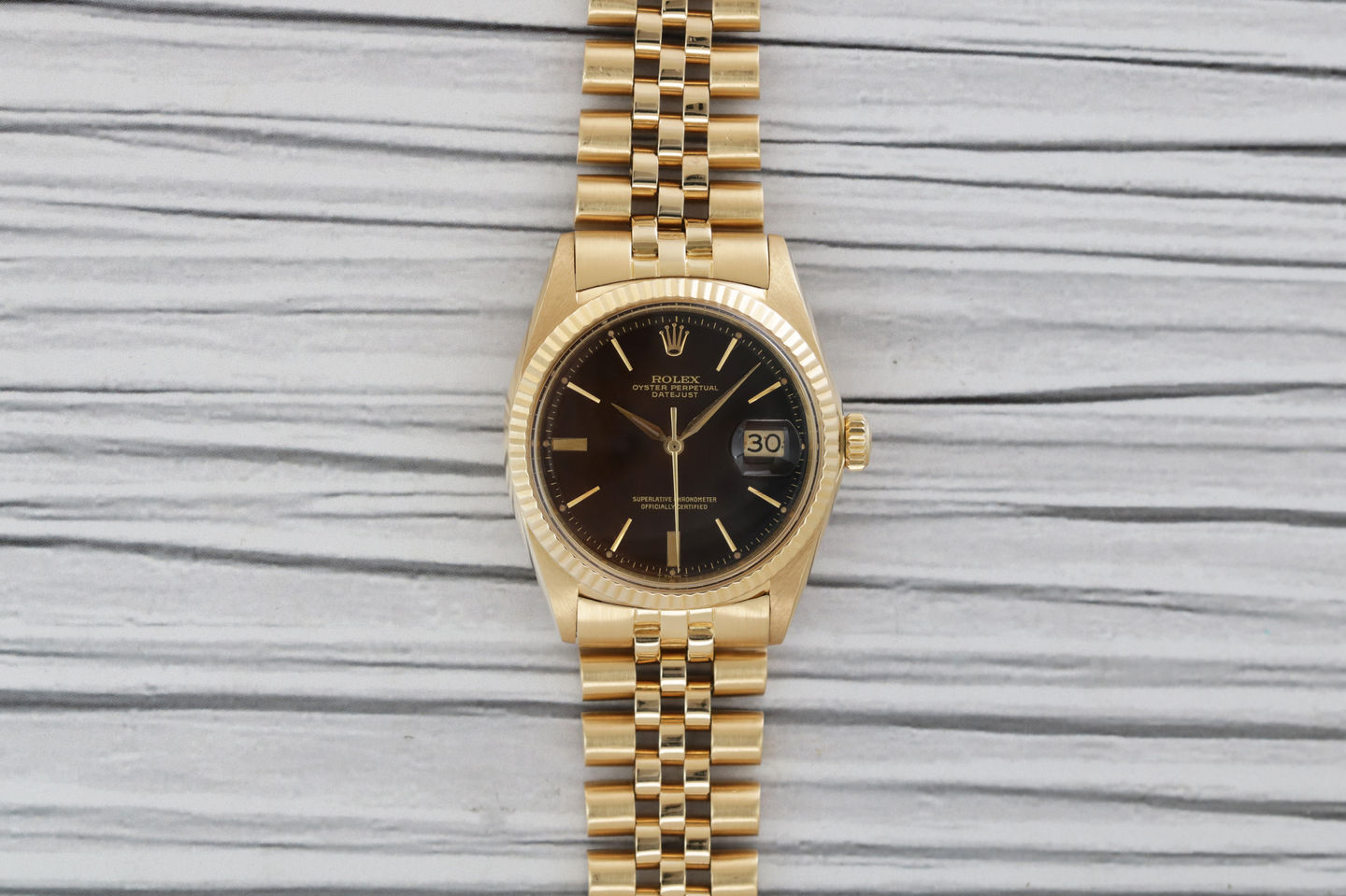 Tropical Rolex Yellow Gold Datejust Ref. 1601 live