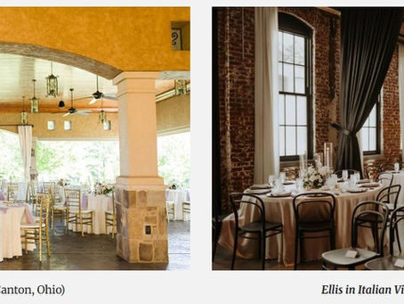 The reception spaces at Gervasi Vineyards in Canton, Ohio and Ellis in Italian Village in Columbus, Ohio before guests arrive.
