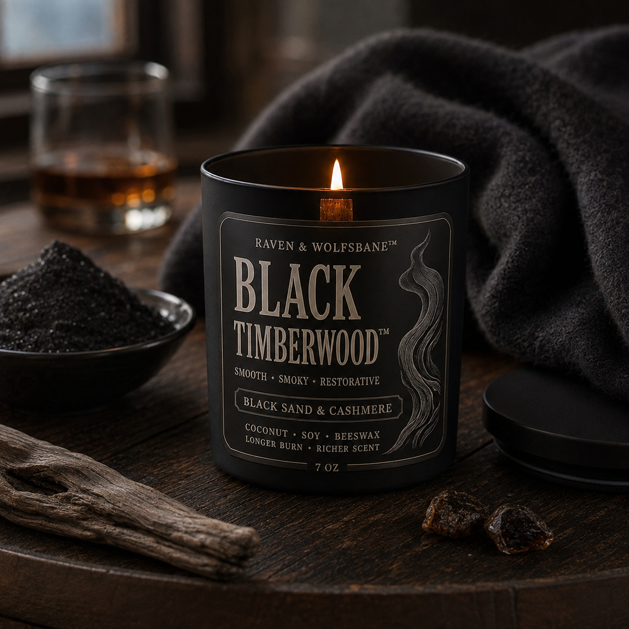 Black Timberwood™ Candle