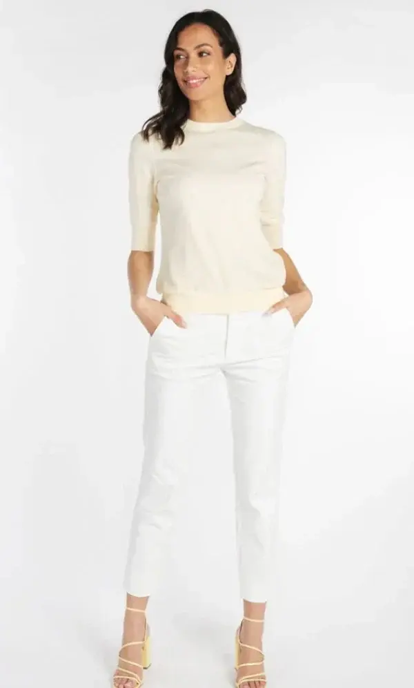 Split Chino Trousers - Off White