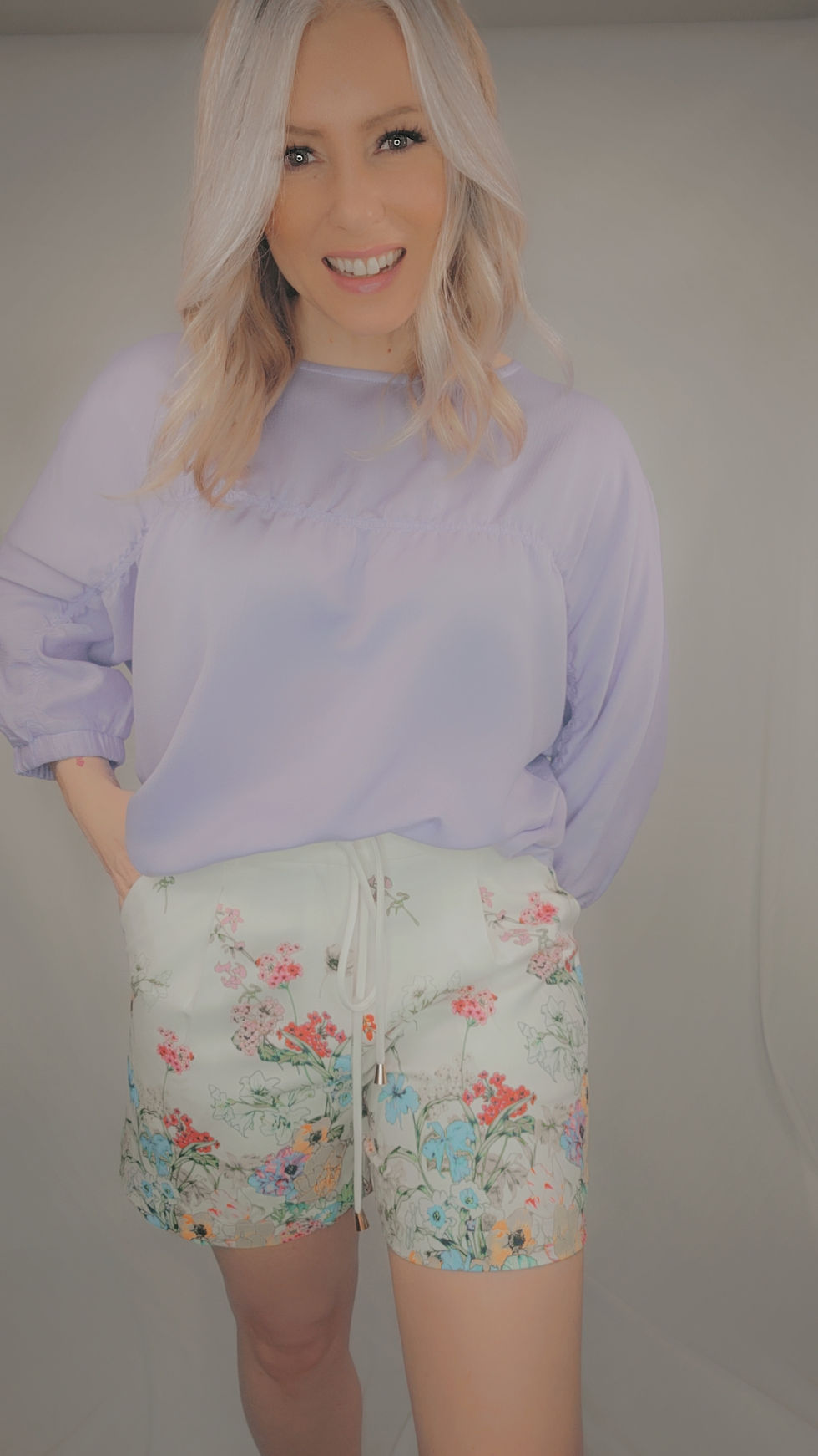Thumbnail: Batwing Pullover Top Lilac - Joy Joy