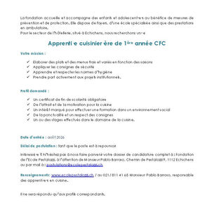 Nous recherchons pour la rentrée d'août 2026....