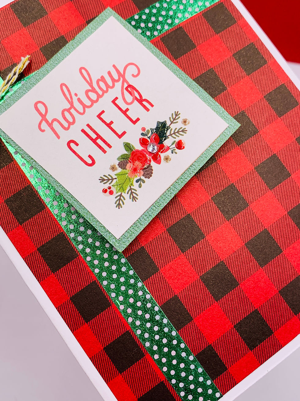 Thumbnail: Red Plaid - Christmas Gift Greeting Card