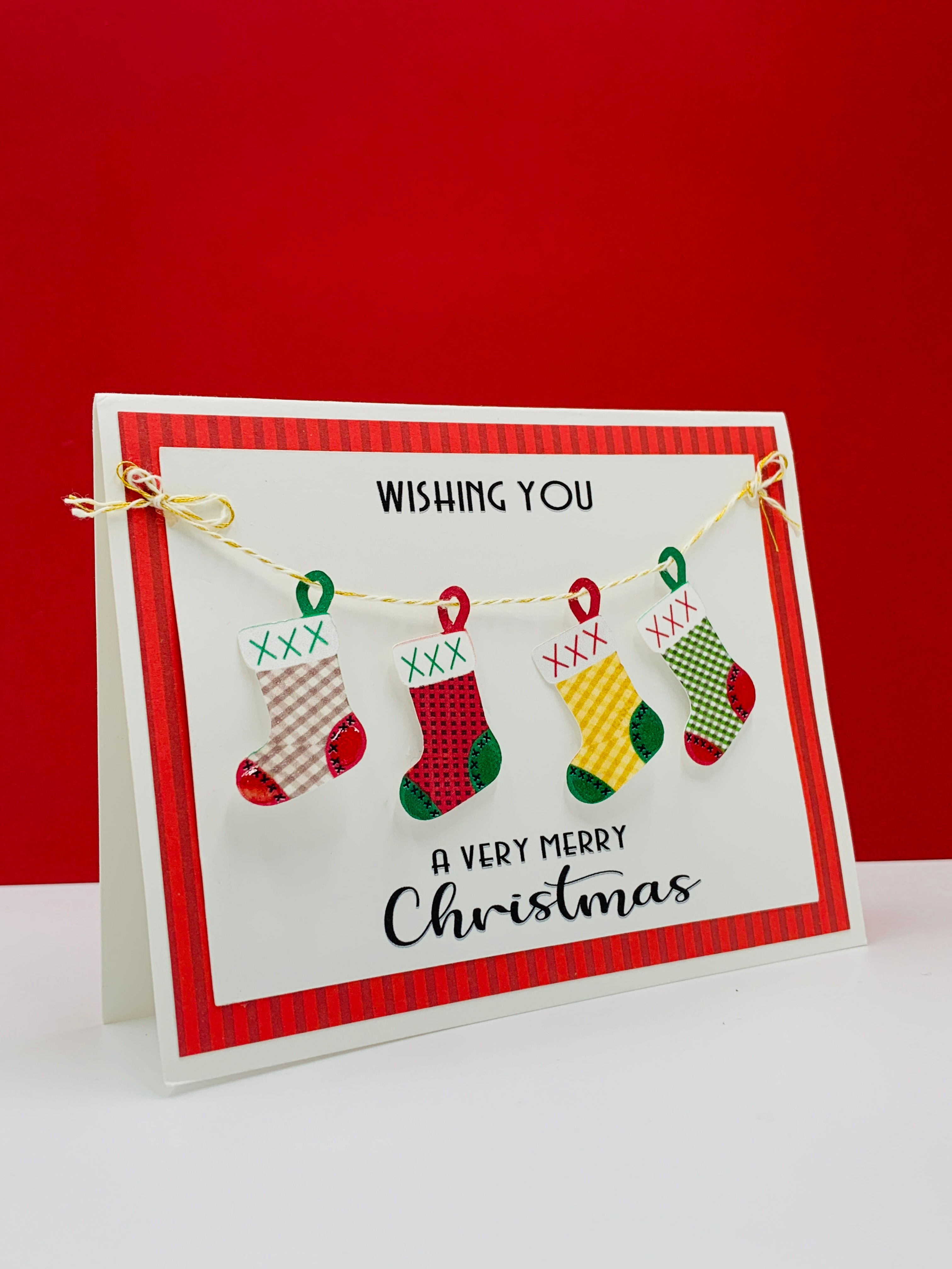 Holiday Stocking Christmas Card
