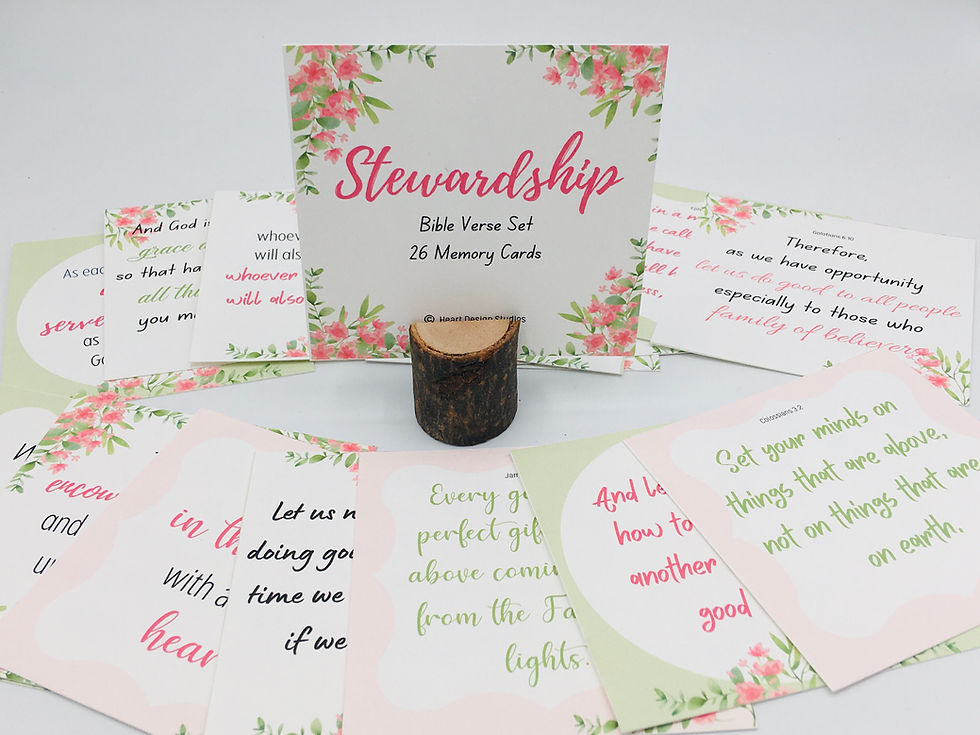 Thumbnail: A5  Floral Biblical Stewardship Study