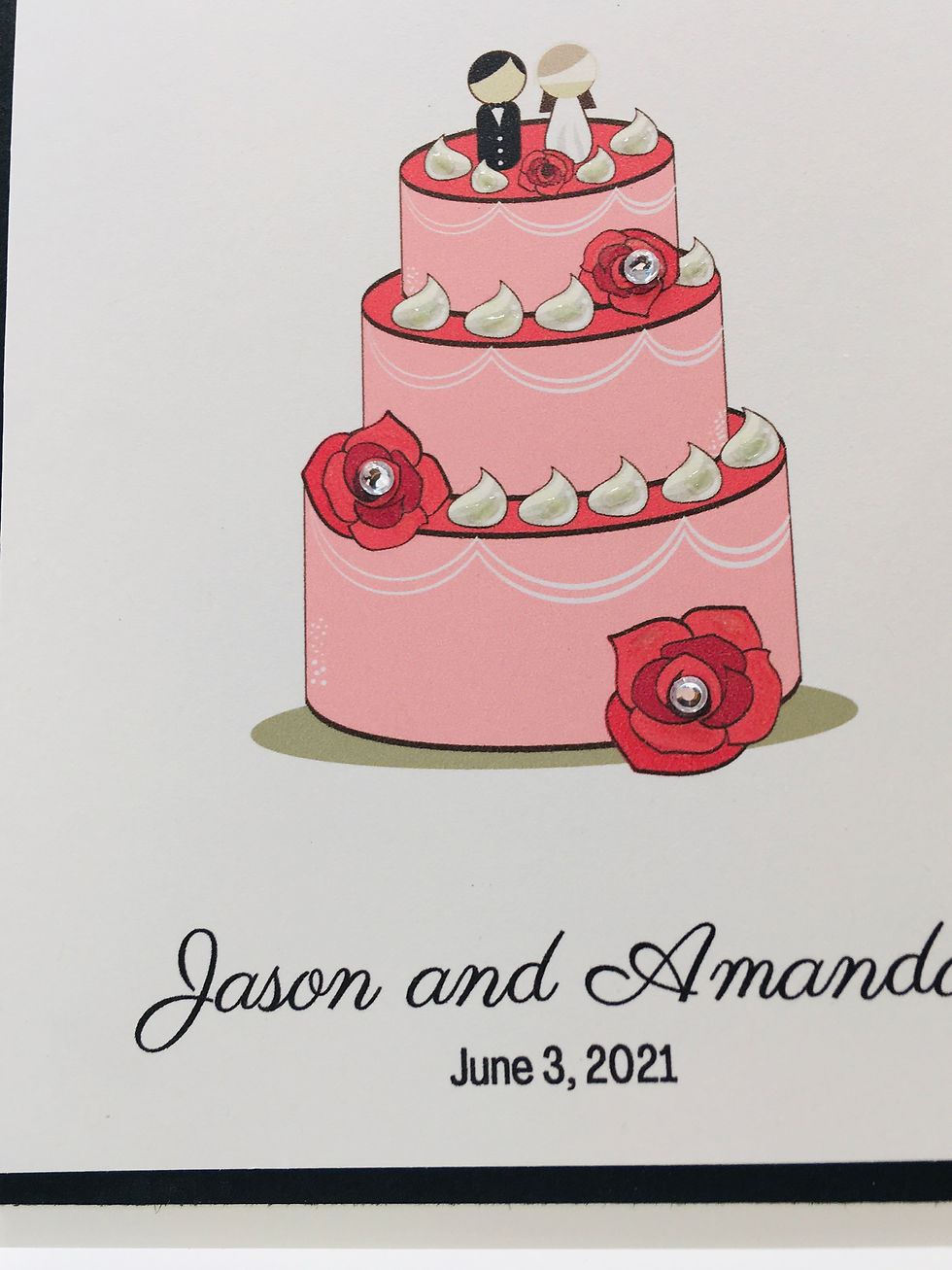 Thumbnail: Personalized Wedding Cake Card