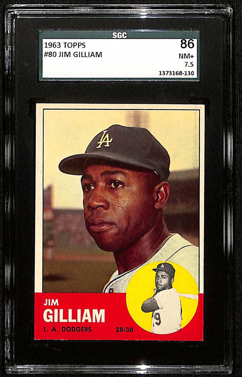 Jim Gilliam 1963 Topps #80 SGC 7.5