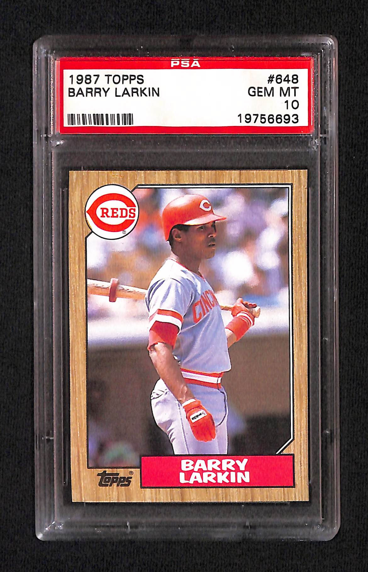 Barry Larkin 1987 Topps #648 PSA 10
