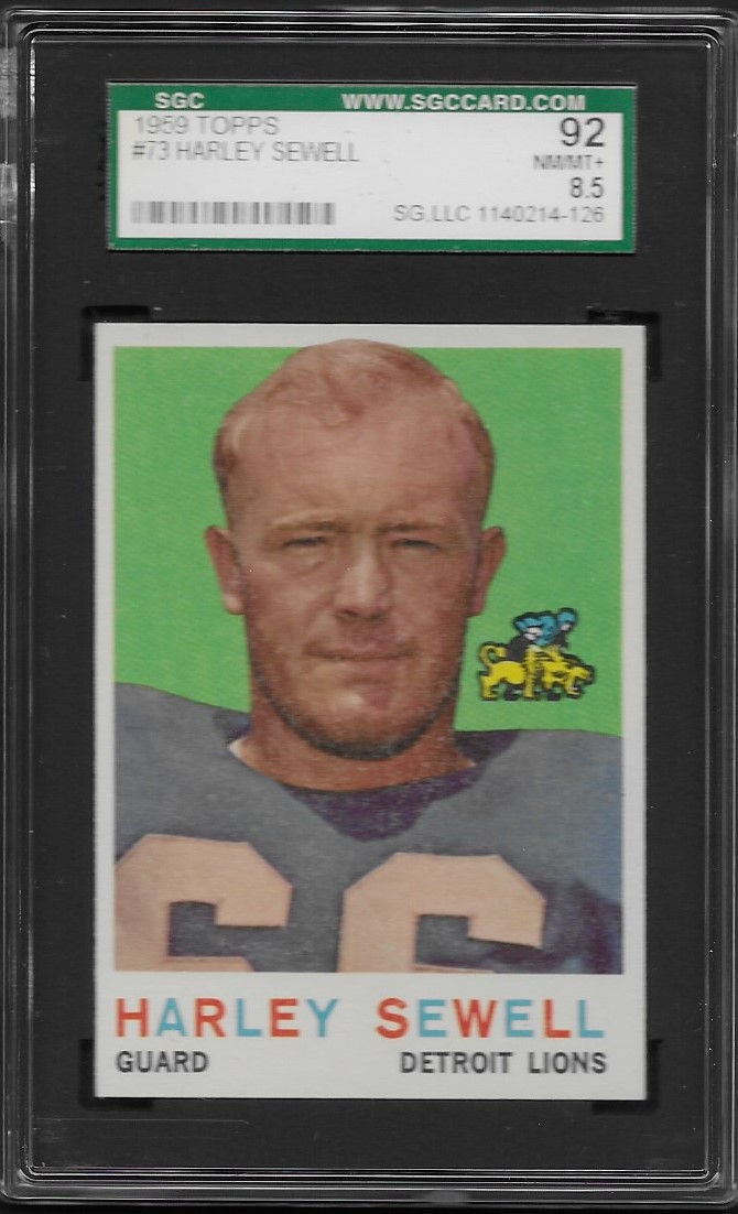 Harley Sewell 1959 Topps #73 SGC 8.5