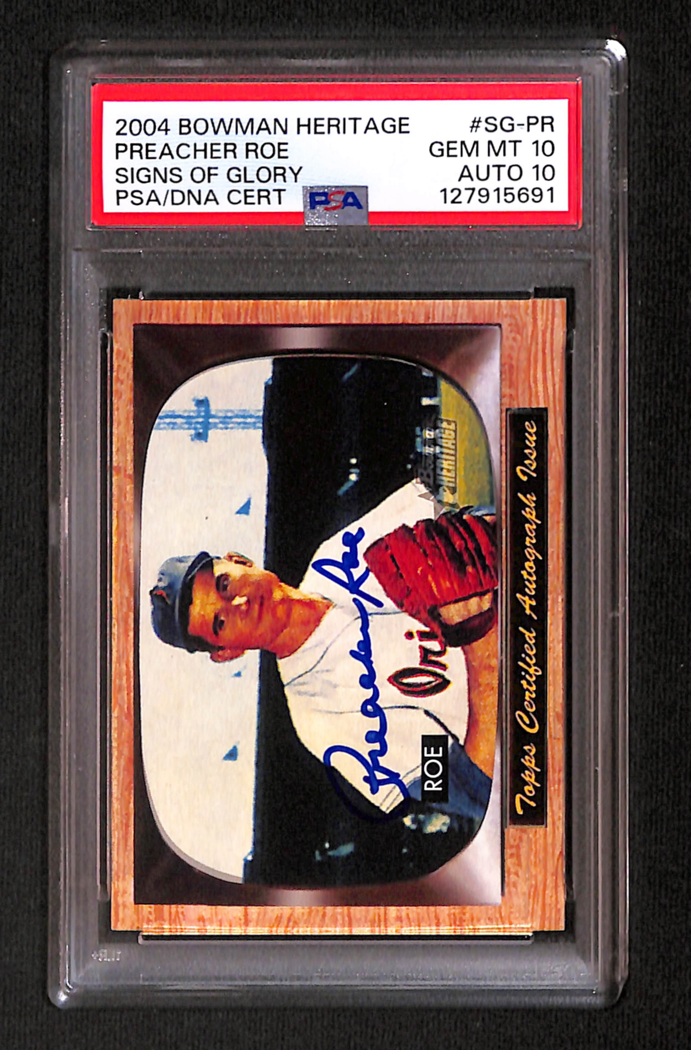Preacher Roe 2004 Bowman Heritage Auto #SG-PR PSA 10/PSADNA 10
