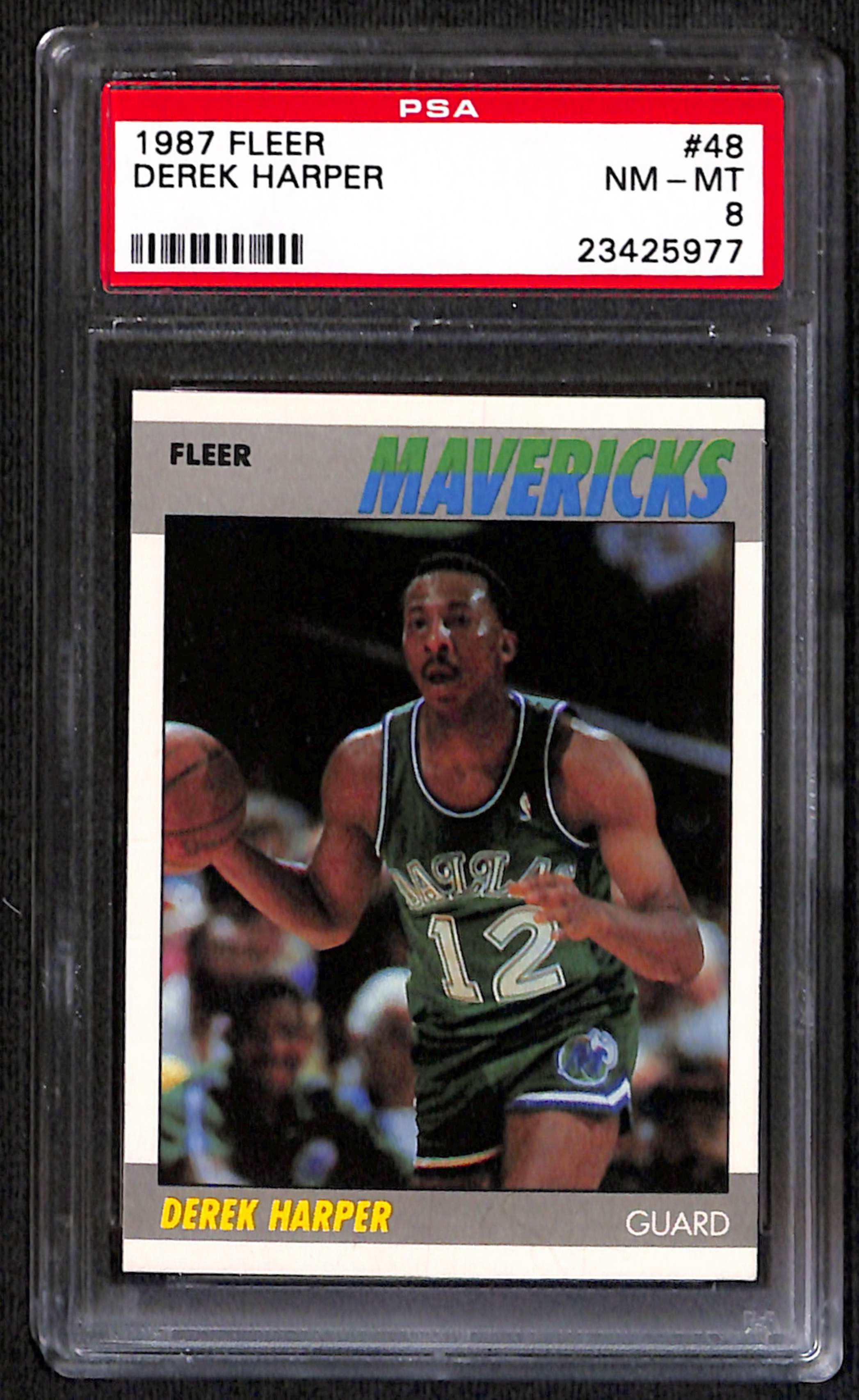 Derek Harper 1987 Fleer #48 PSA 8