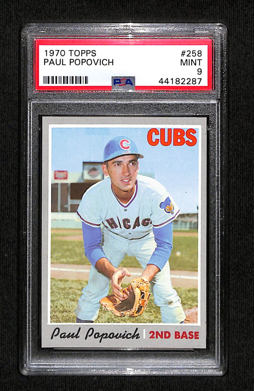 Paul Popovich 1970 Topps #258 PSA 9
