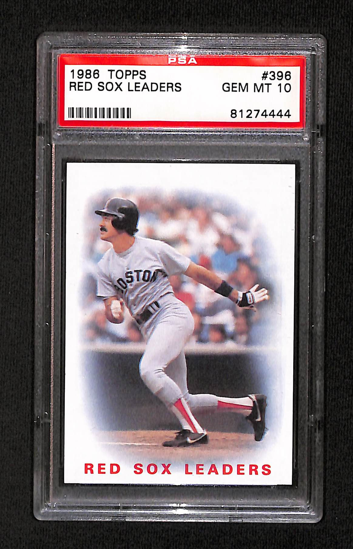 Dwight Evans 1986 Topps Red Sox Leaders #396 PSA 10