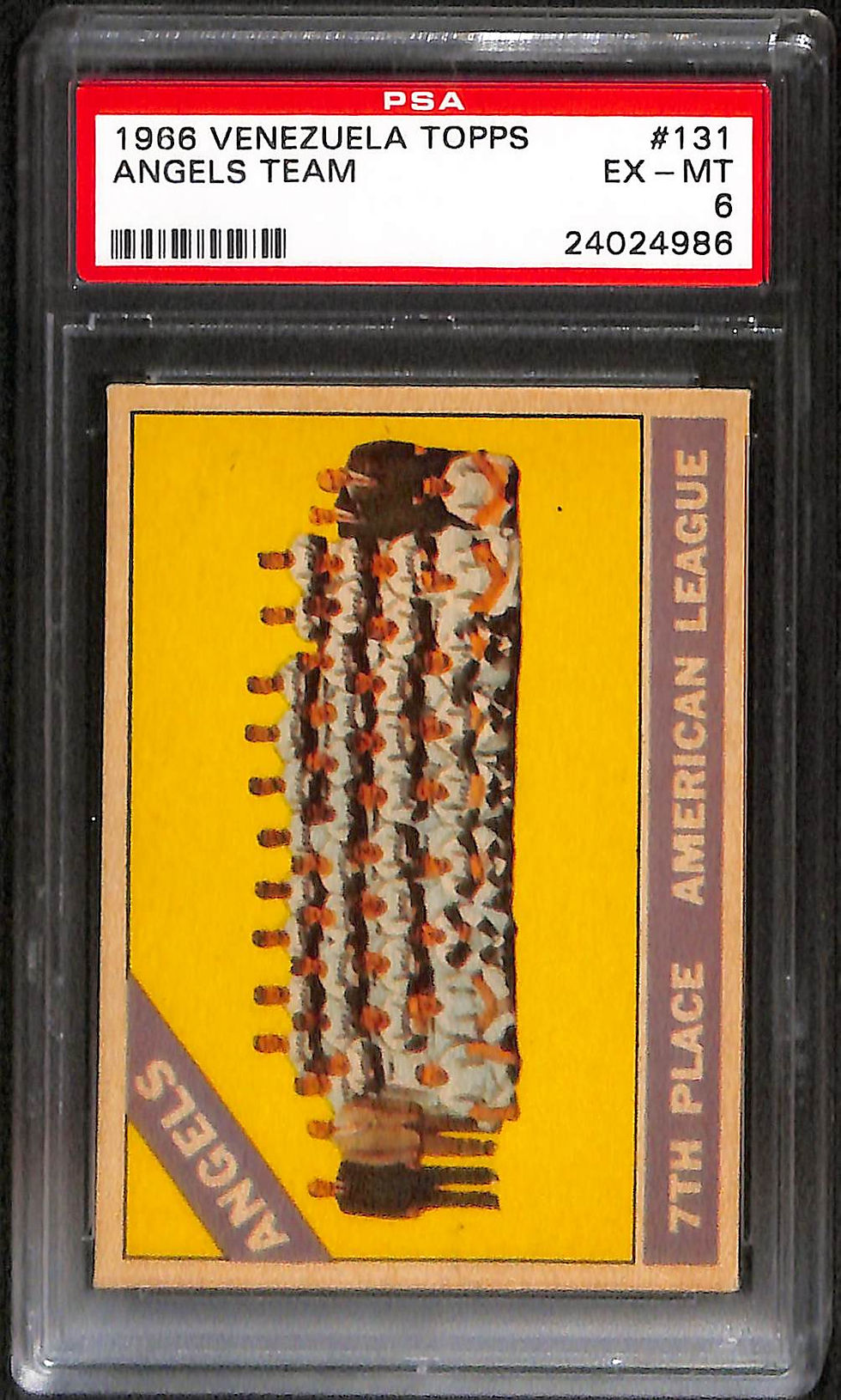 Angels Team 1966 Venezuela Topps #131 PSA 6