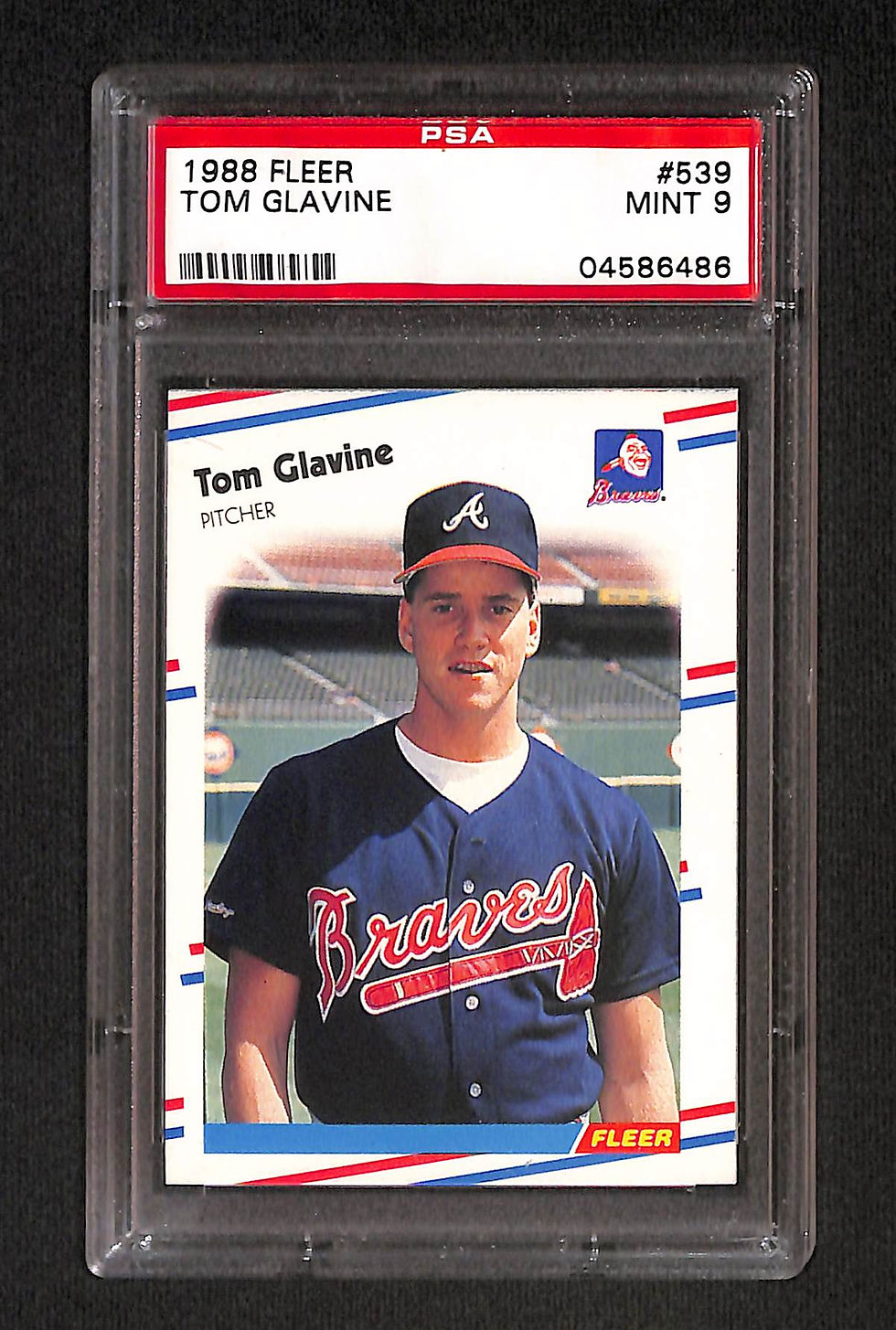 Tom Glavine 1988 Fleer #539 PSA 9