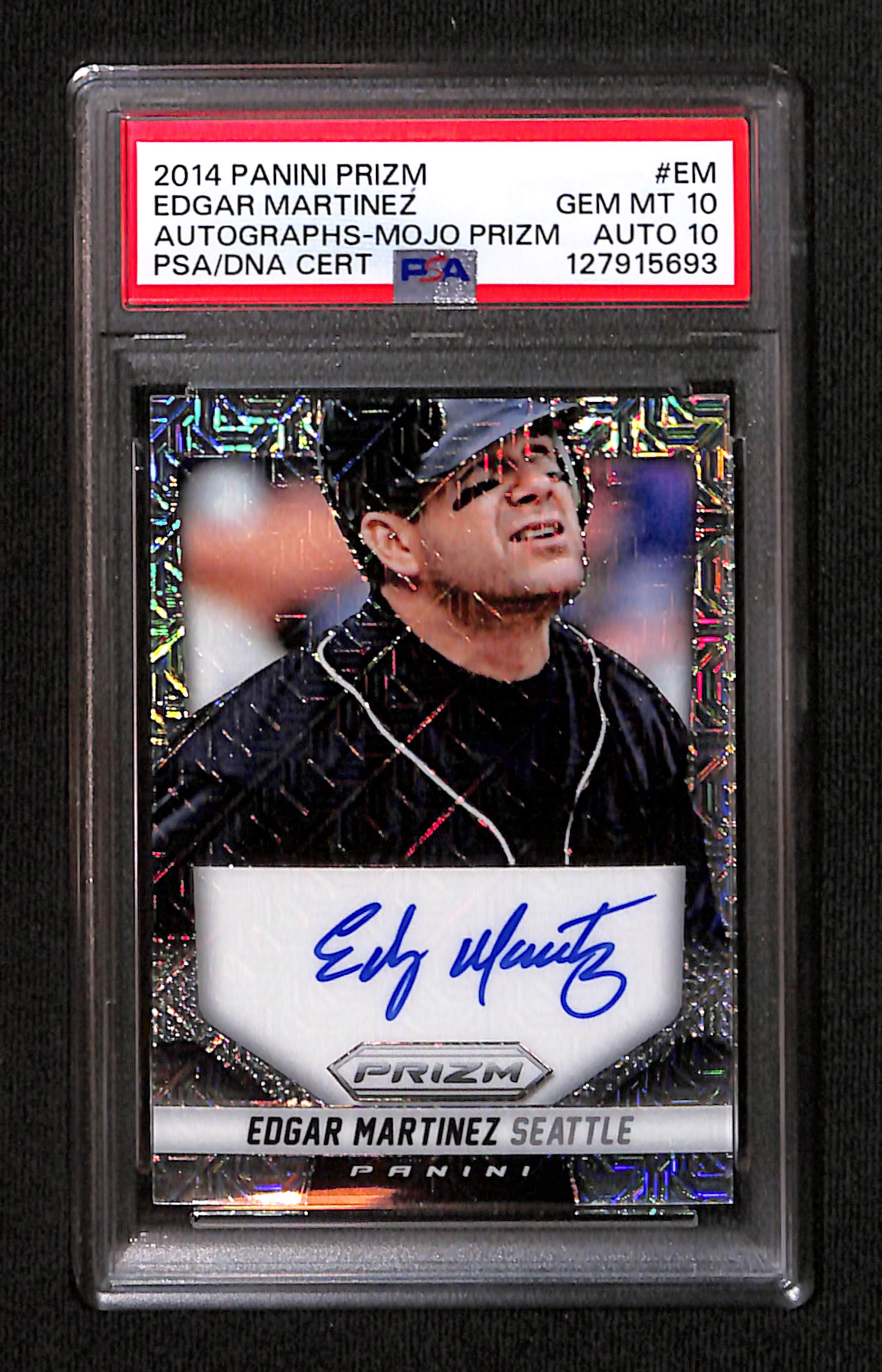 Edgar Martinez 2014 Panini Mojo Prizm Auto 6/75 #EM PSA 10/10