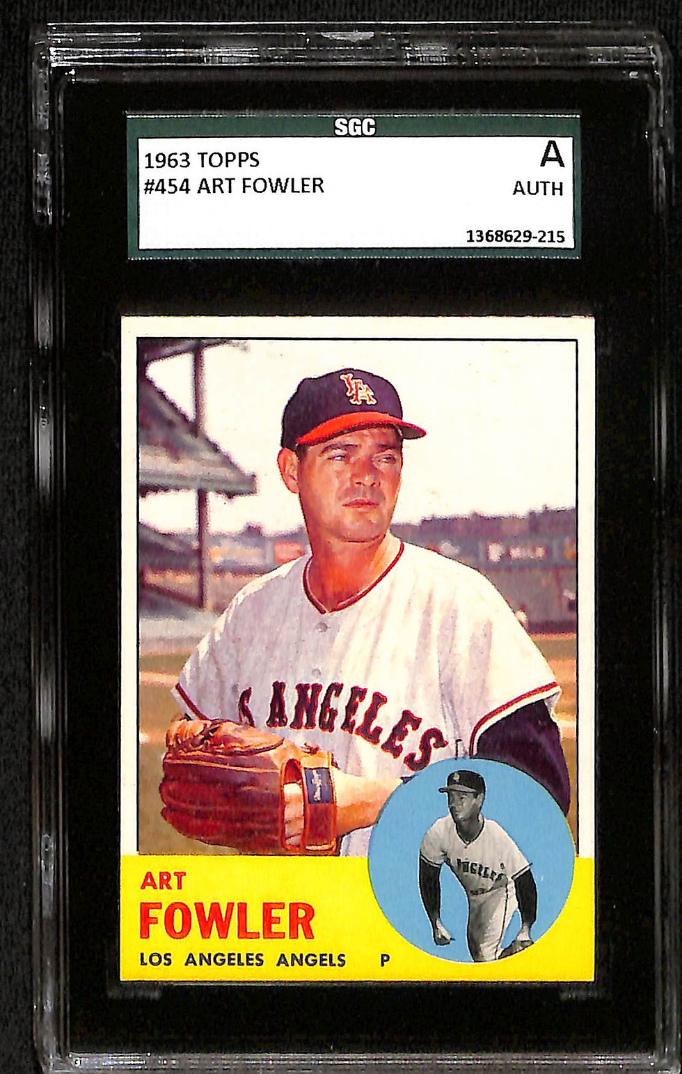 Art Fowler 1963 Topps White Box #454 SGC A