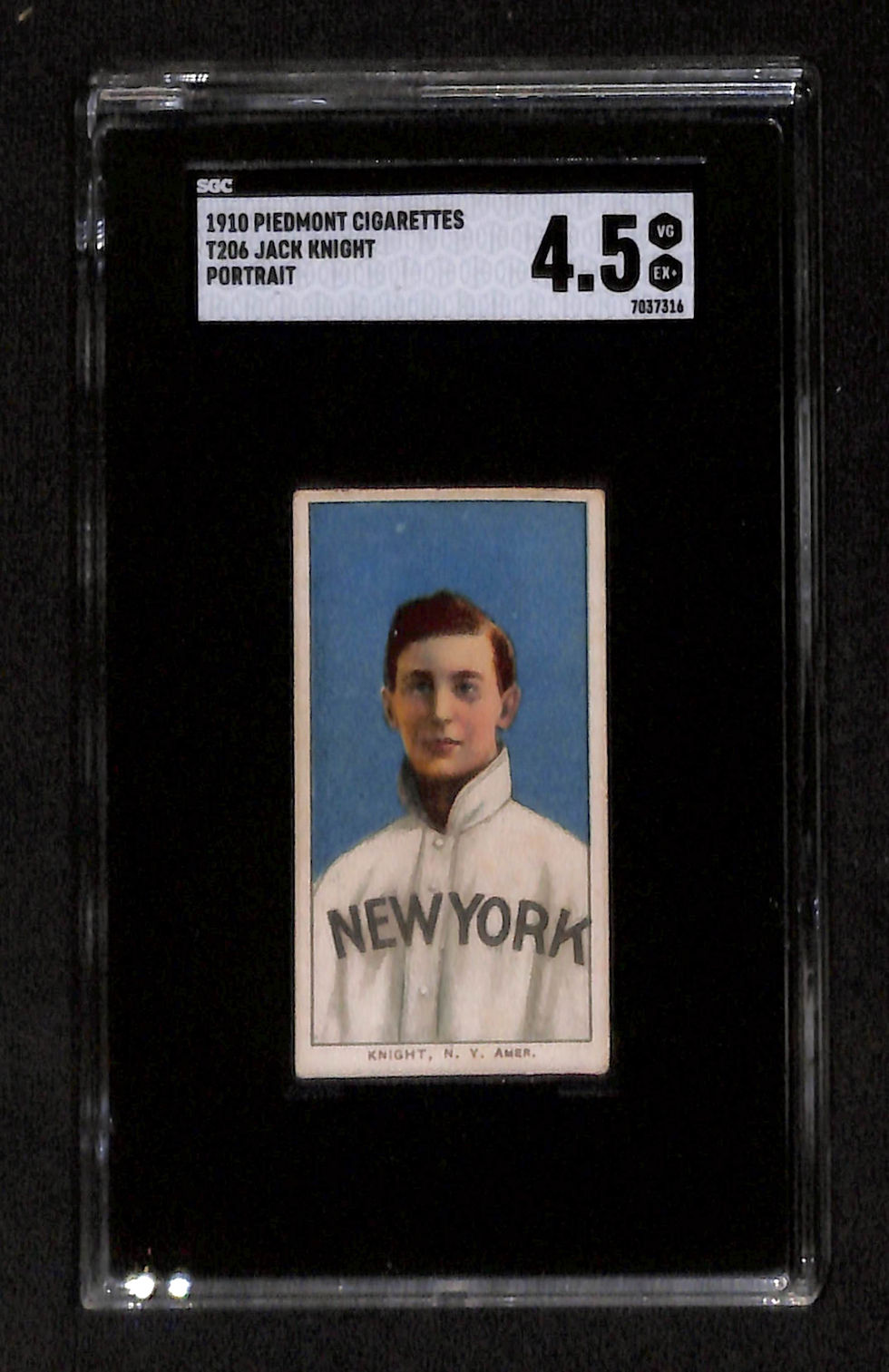 Jack Knight 1910 Piedmont Cigarettes Portrait #T206 SGC 4.5