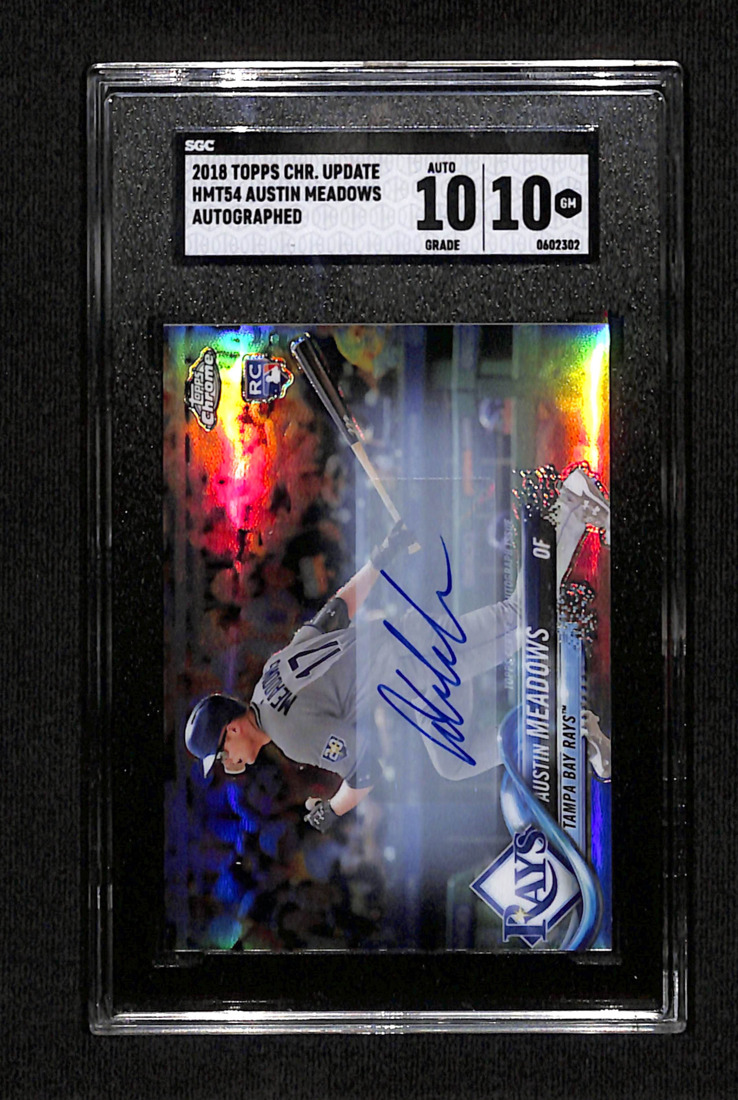 Austin Meadows 2018 Topps Chrome Auto #HMT54 SGC 10/10
