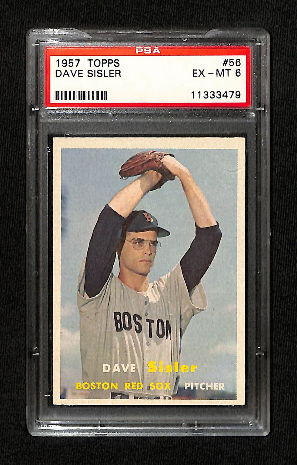 Dave Sisler 1957 Topps #56 PSA 6 (Cracked Case)