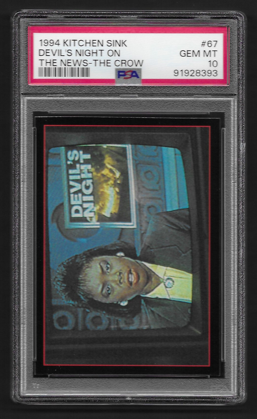 The Crow 1994 Kitchen Sink Devil's Night On The News #67 PSA 10