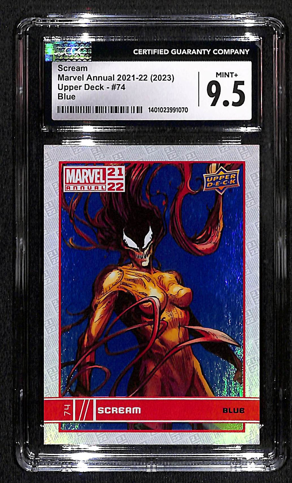 Scream 2021-22 Marvel Annual Upper Deck Blue #74 CGC 9.5