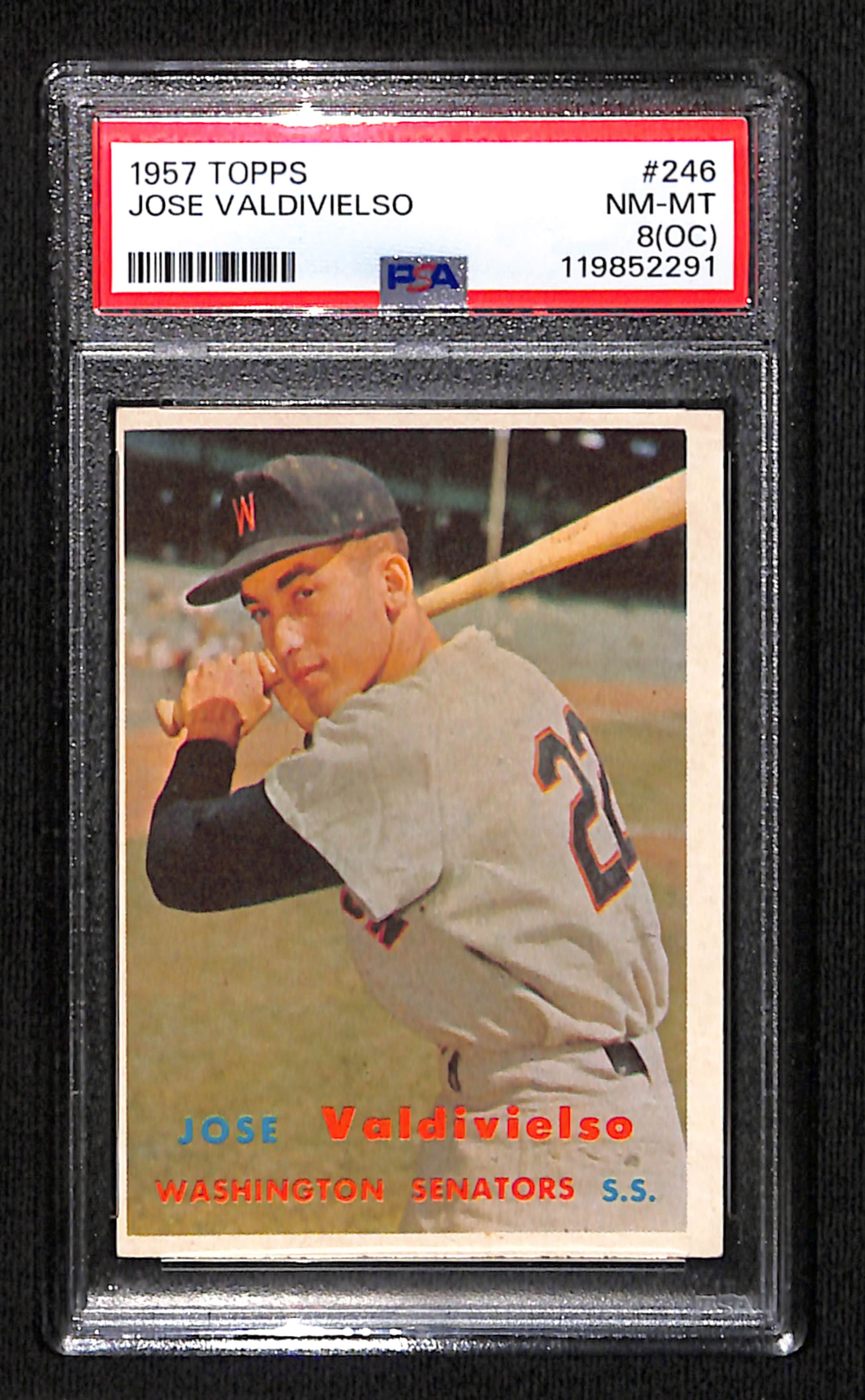 Jose Valdivielso 1957 Topps #246 PSA 8 (oc)